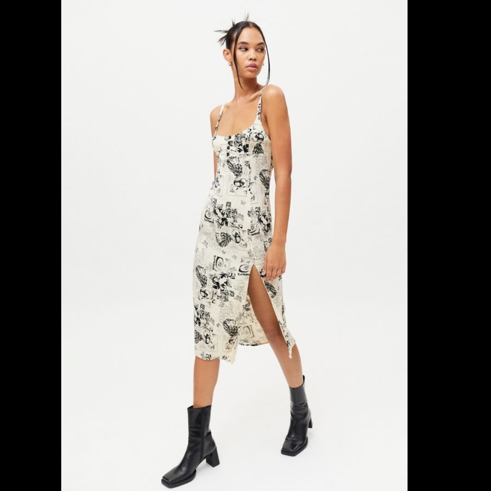 NEW UO Midi Skit Comic Dress
